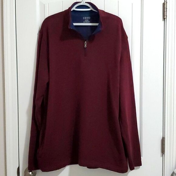 Izod mens 1/4 zip pullover ,XLT - Picture 1 of 5